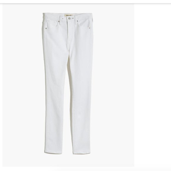 Madewell Denim - 10" High-Rise Skinny Jeans in Pure White 25T